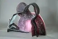 Passing by', molten glass, cut engraving, 50 x 64 x 12&nbsp;cm, 2018