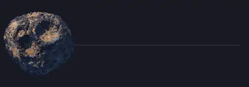 16 Psyche space elevator concept The surface gravity is less than 2% of earths at ~0.144 m/s2