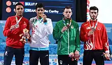 Boys' +68 kg victory ceremony