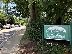 Entering the town of Chevy Chase along MD 191 westbound