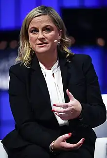 A picture of Amy Poehler at the Web Summit in 2021
