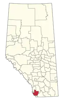 Location within Alberta