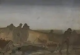 A German Attack on a Wet Morning, April 1918 (1918) Harold Sandys Williamson: