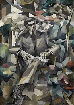 Albert Gleizes, 1911, Portrait de Jacques Nayral, oil on canvas, 161.9 x 114 cm, Tate Modern, London