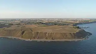 Aerial view from the sea.