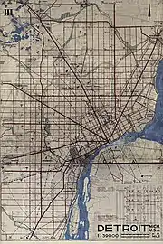 Analytic map of Detroit, 1932