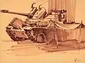 ARMORED VEHICLE AT BONG SON by Dennis O. McGee, CAT III, 1967