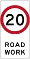 (R4-212) 20&nbsp;km/h Roadwork Speed Limit (Used in New South Wales)