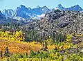Picture Peak (left) and Mt. Haeckel (right) from Bishop Creek Valley