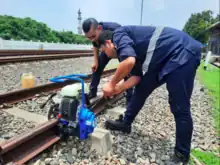 Petrol Driven Rail Drilling Machine