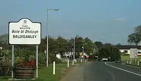 Signage entering Ballygawley