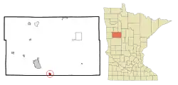 Location of Frazee, Minnesota