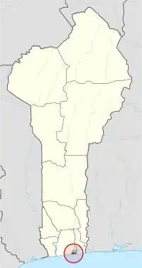 Map highlighting the Littoral Department