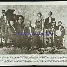 Mary Bradford (left) and Bennie Moten's Orchestra