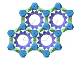 Beryl crystal structure with view down C axis