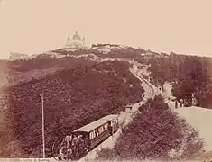 Sassi–Superga being operated by cable haulage