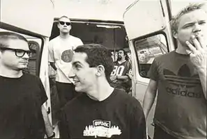 Brutal Juice Promotional Photograph. L-R: Sam McCall, Ted Wood, Craig Welch, Ben Burt and Gordon Gibson.