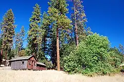 Back view of Buncom's post office and bunkhouse