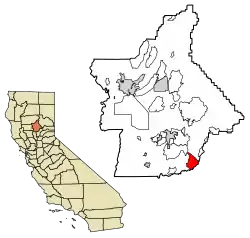 Location of Bangor in Butte County, California
