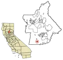 Location of Gridley in Butte County, California