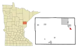 Location of the city of Wrenshallwithin Carlton County, Minnesota