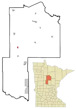 Location of Hackensackwithin Cass County, Minnesota