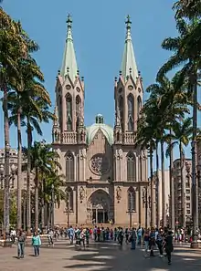 São Paulo Cathedral, a representative modern cathedral built in Neo-Gothic style.