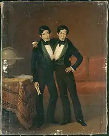 Portrait of Chang and Eng Bunker, 1846