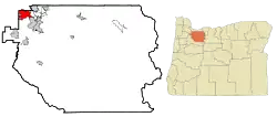 Location in Oregon