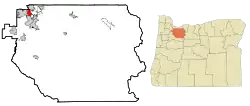 Location of Oak Grove, Oregon