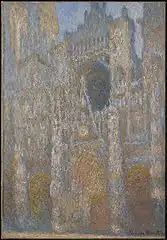 Claude Monet, Rouen Cathedral, the Façade in Sunlight, c. 1892–94, oil on canvas. Acquired in memory of Anne Strang Baxter  Archived February 16, 2021, at the Wayback Machine