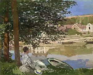 On the Bank of the Seine, Bennecourt, 1868, Art Institute of Chicago