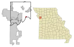 Location of Missouri City, Missouri