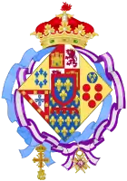 Coat of Arms of Isabel Alfonsa as Infanta of Spain and widow