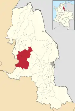 Location of Ábrego in Norte de Santander