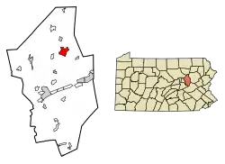 Location of Stillwater in Columbia County, Pennsylvania.