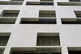 Detail of the side facade