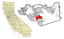 Location in Contra Costa County and the state of California