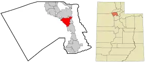 Location in Davis County and the state of Utah