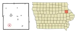 Location of Ryan, Iowa