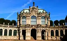 Image 2The Zwinger in Dresden by Matthäus Daniel Pöppelmann (1697–1716), reconstructed in the 1950s and 1960s, after the damage of World War II. (from Baroque architecture)
