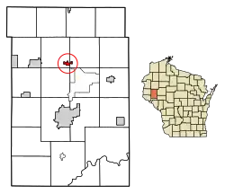 Location of Wheelerin Dunn County, Wisconsin