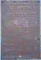 Tablet listing those interred in the Mausoleum