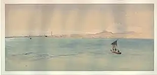 painting – coast off Cypress