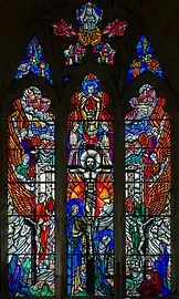 East window, depicting the cruxificion