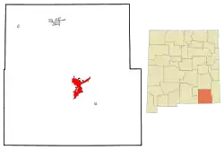 Location in the state of New Mexico