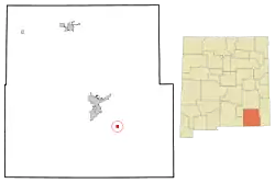 Location of Loving, New Mexico