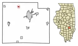 Location of Shumway in Effingham County, Illinois.