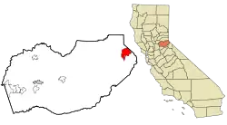 Location in El Dorado County and the state of California