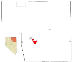 Location of Spring Creek within Nevada
